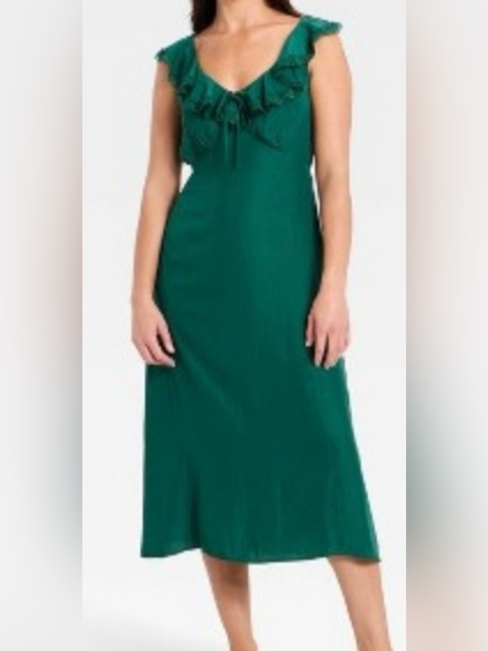 NWT Universal Thread Women's Sleeveless Ruffle Lace Midi A-Line Dress- XL